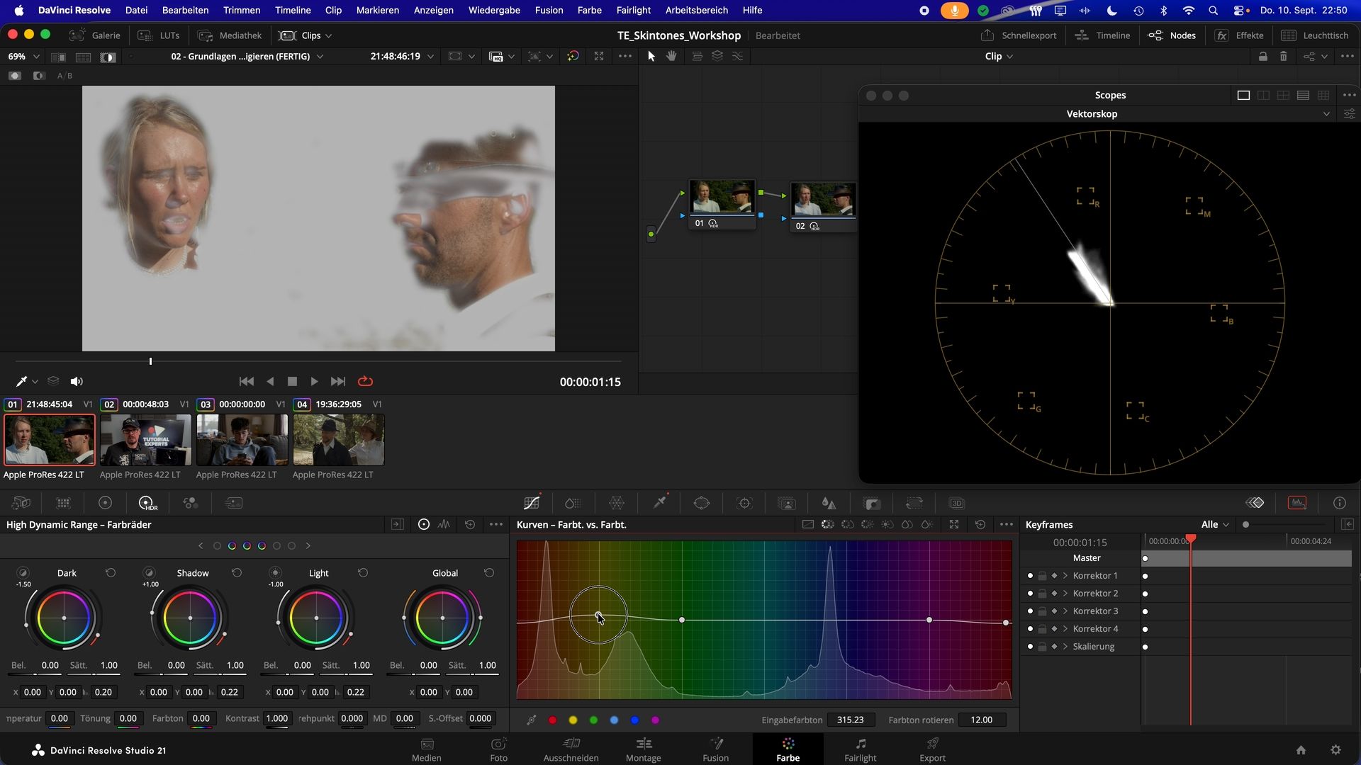 DaVinci Resolve - Haut & Skintones – Bild 2
