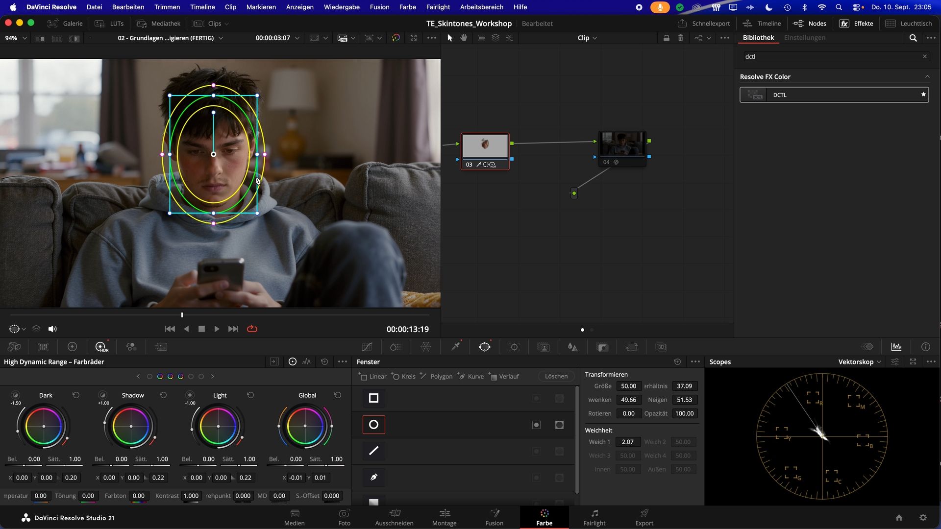 DaVinci Resolve - Haut & Skintones – Bild 3