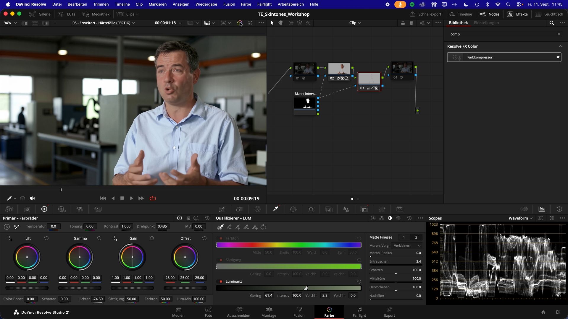 DaVinci Resolve - Haut & Skintones – Bild 4