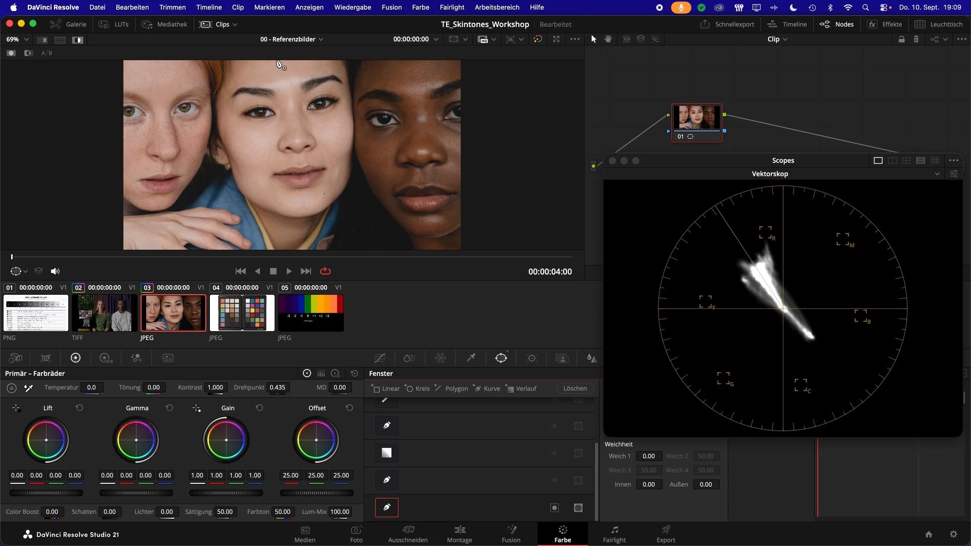 DaVinci Resolve - Haut & Skintones – Bild 7